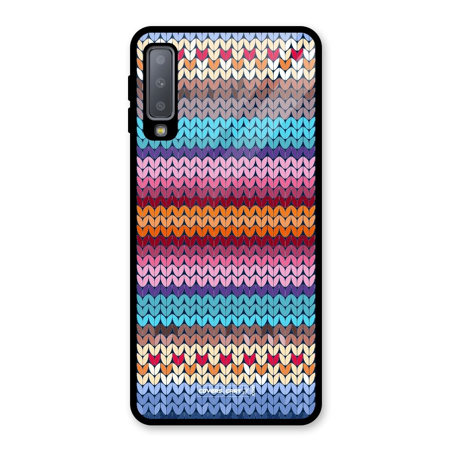 Woolen Glass Back Case for Galaxy A7 (2018)