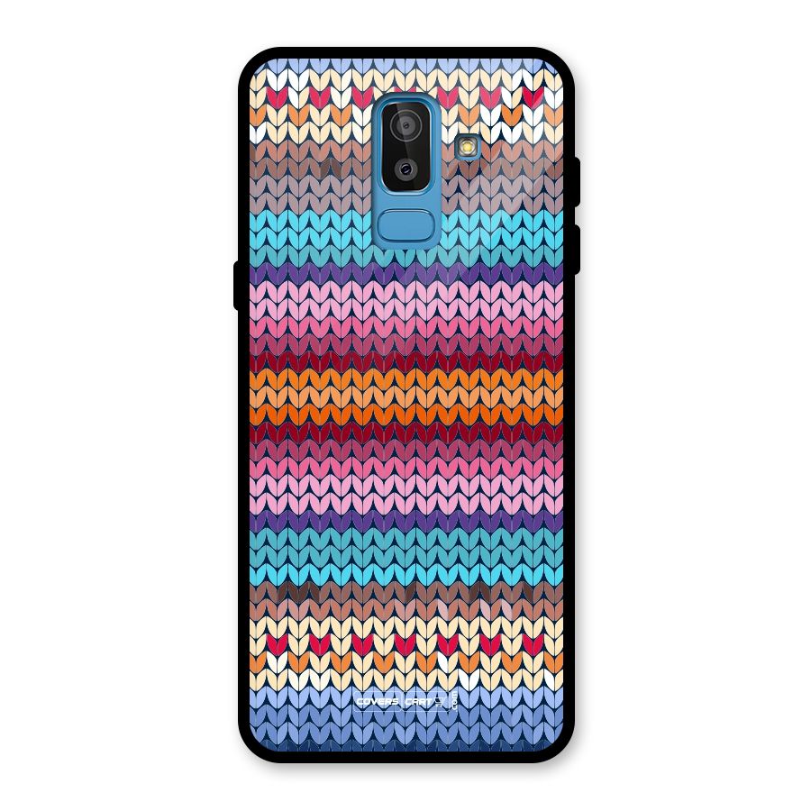 Woolen Glass Back Case for Galaxy J8