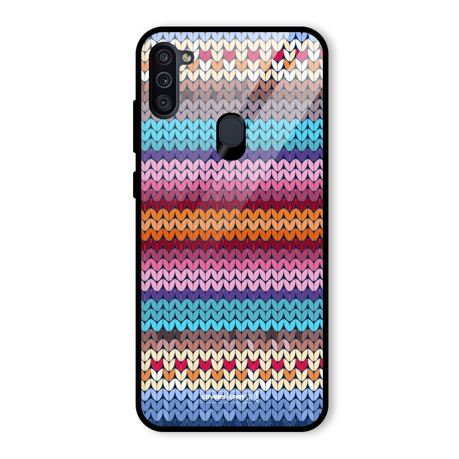 Woolen Glass Back Case for Galaxy M11