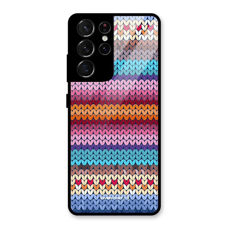 Woolen Glass Back Case for Galaxy S21 Ultra 5G