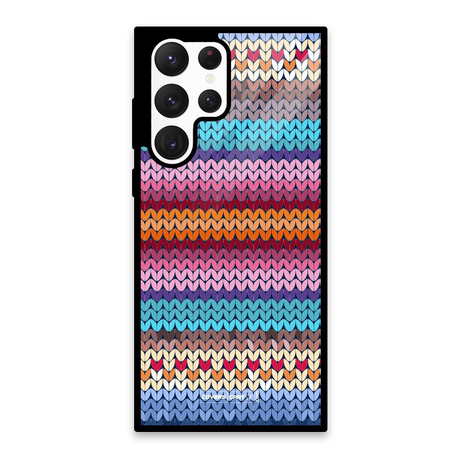 Woolen Glass Back Case for Galaxy S22 Ultra 5G