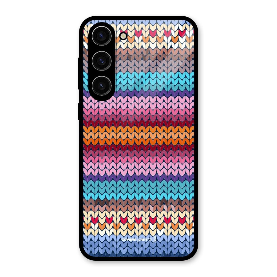 Woolen Glass Back Case for Galaxy S23 Plus