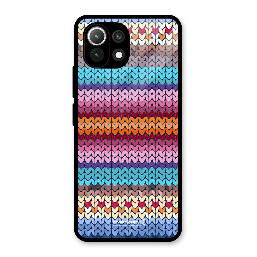 Woolen Glass Back Case for Mi 11 Lite