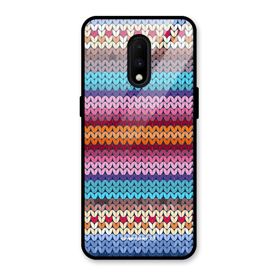 Woolen Glass Back Case for OnePlus 7