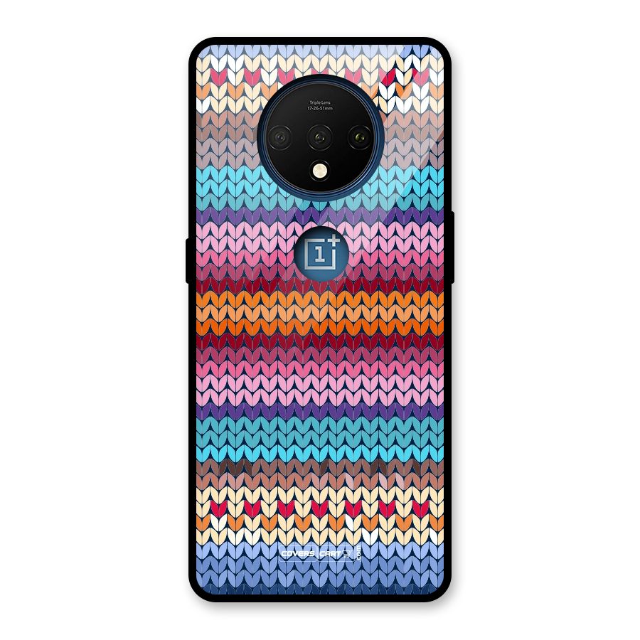 Woolen Glass Back Case for OnePlus 7T