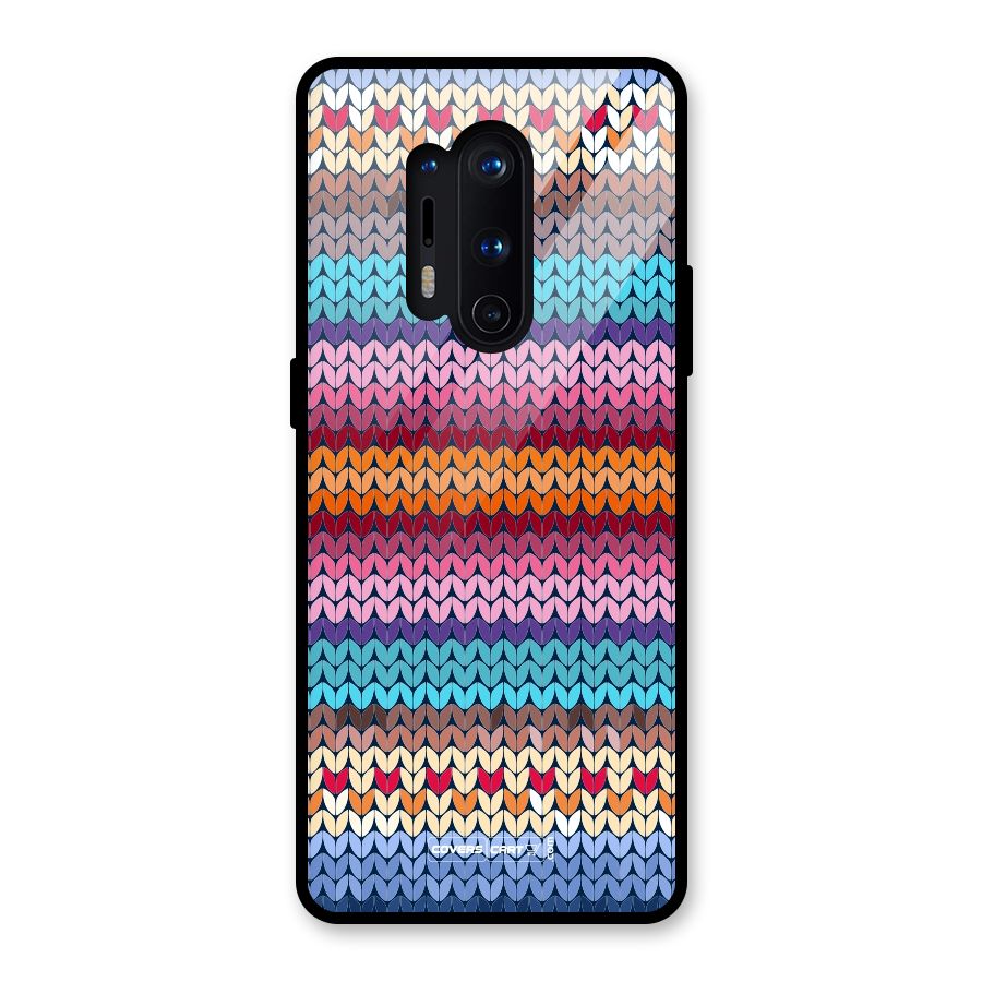 Woolen Glass Back Case for OnePlus 8 Pro