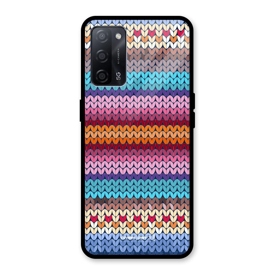 Woolen Glass Back Case for Oppo A53s 5G