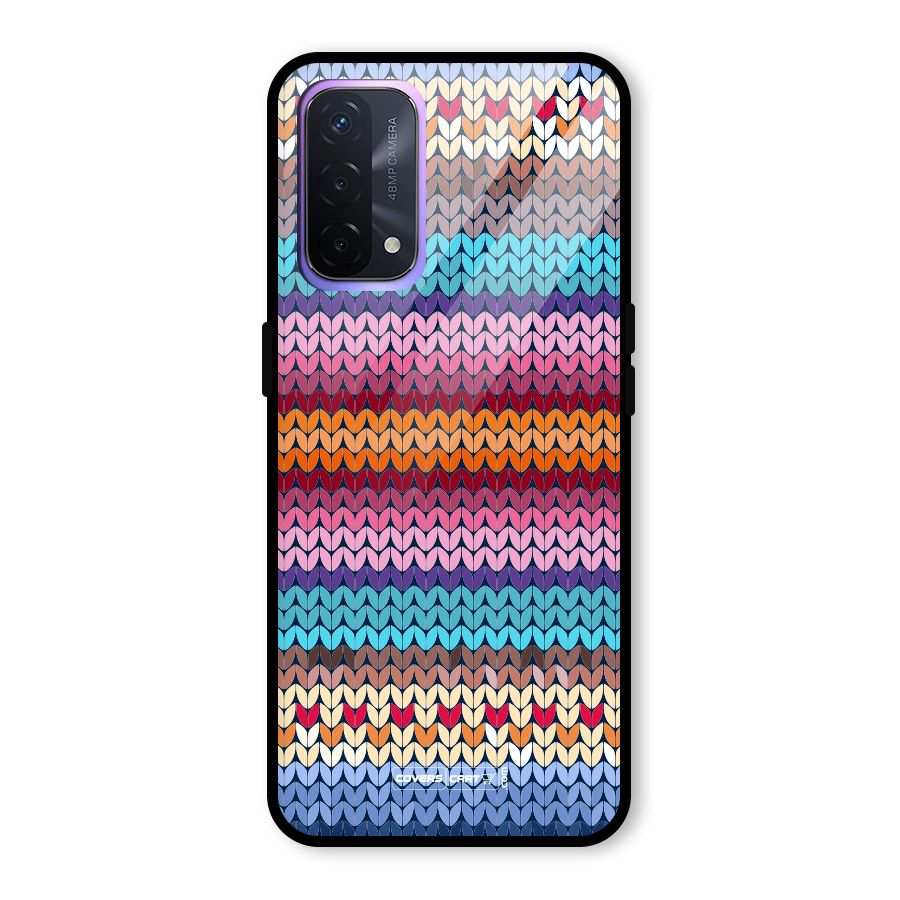 Woolen Glass Back Case for Oppo A74 5G