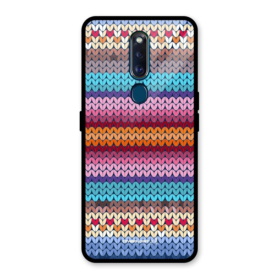 Woolen Glass Back Case for Oppo F11 Pro