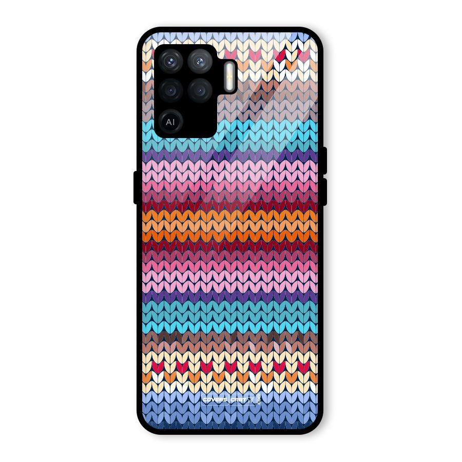 Woolen Glass Back Case for Oppo F19 Pro