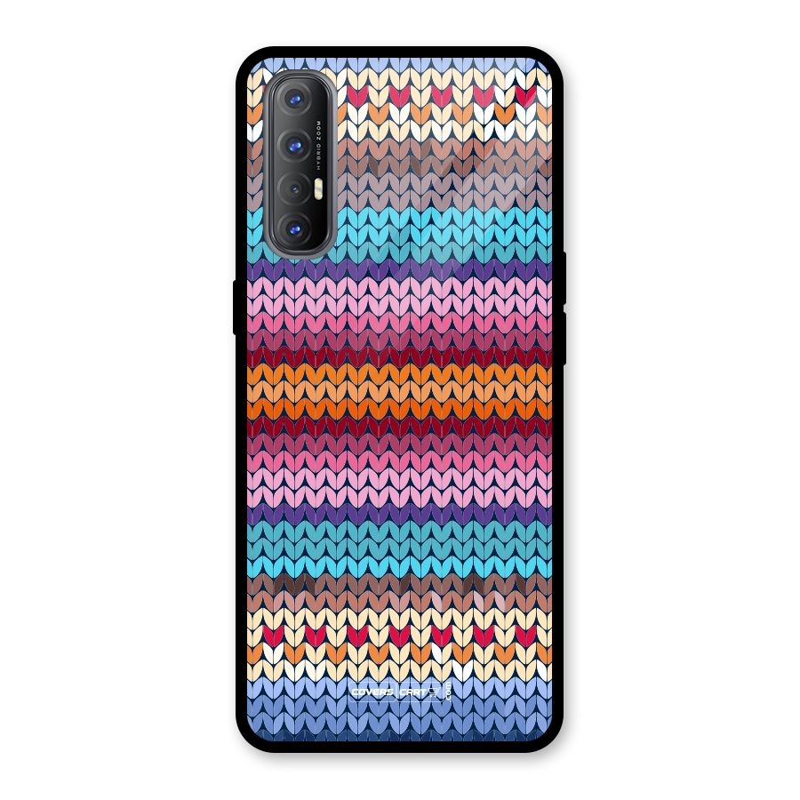 Woolen Glass Back Case for Oppo Reno3 Pro