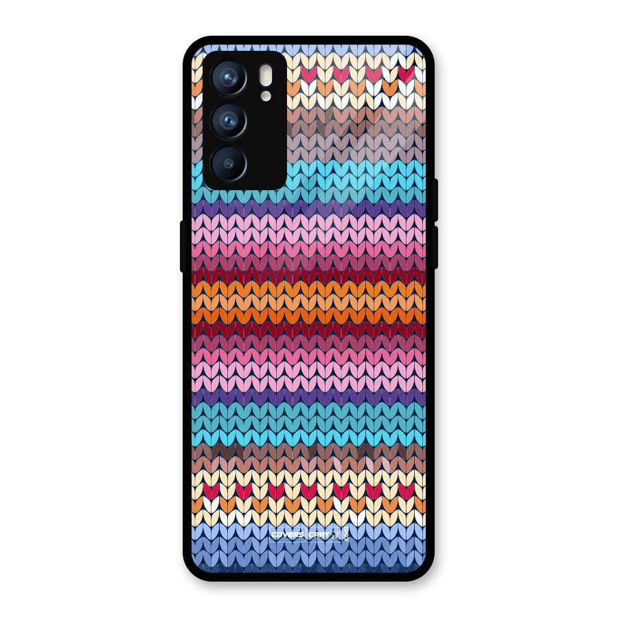 Woolen Glass Back Case for Oppo Reno6 5G