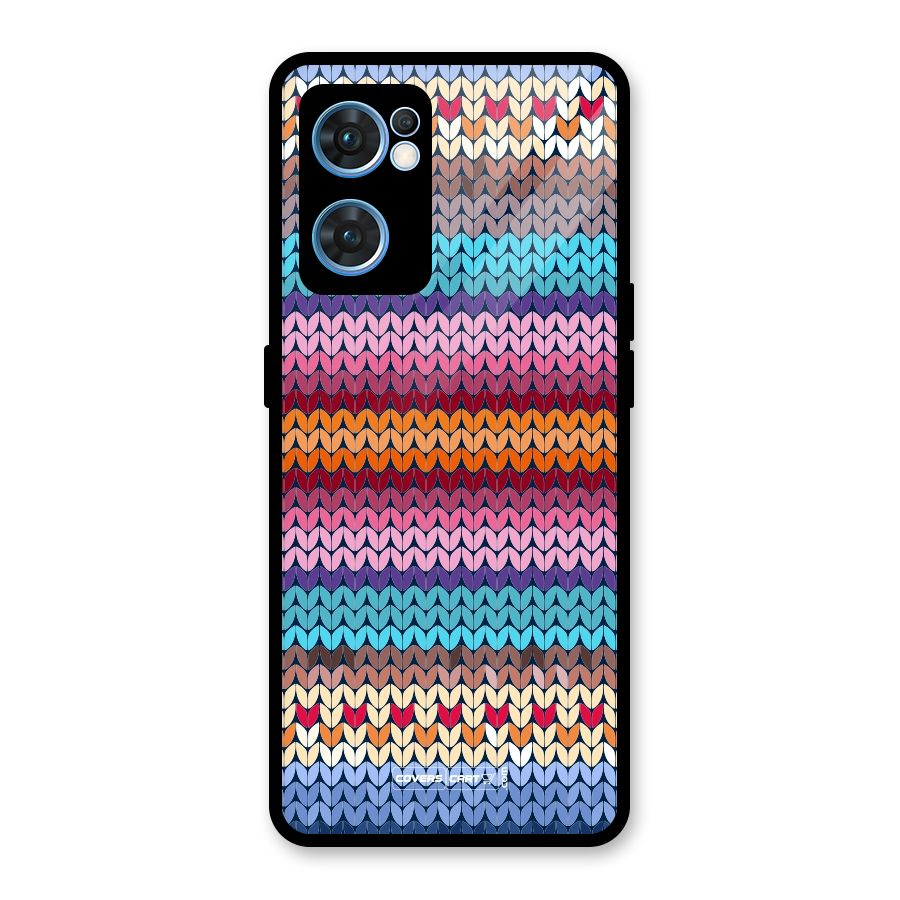 Woolen Glass Back Case for Oppo Reno7 5G