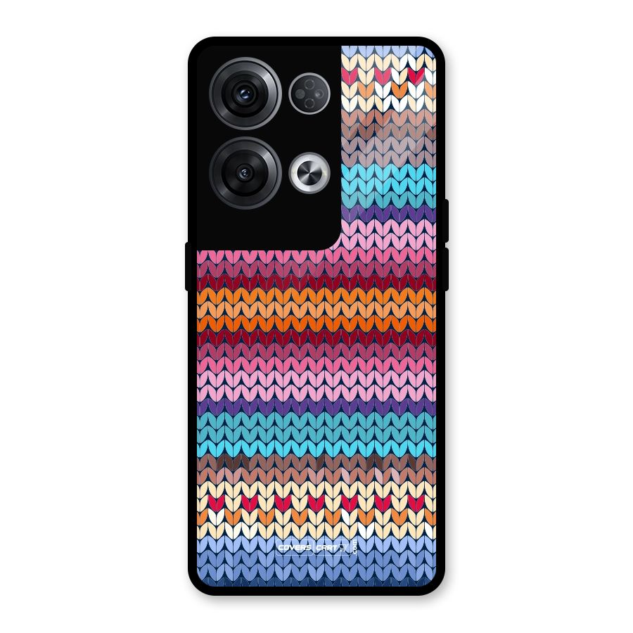 Woolen Glass Back Case for Oppo Reno8 Pro 5G