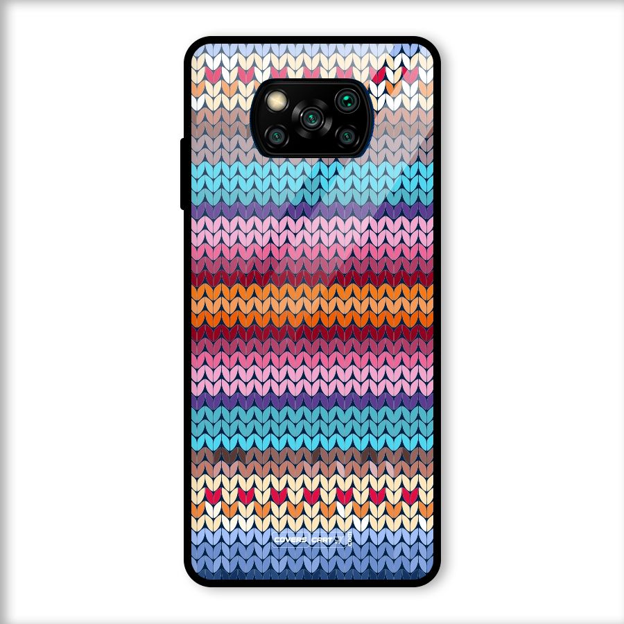 Woolen Glass Back Case for Poco X3
