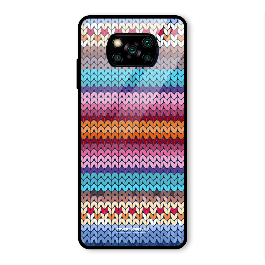 Woolen Glass Back Case for Poco X3 Pro
