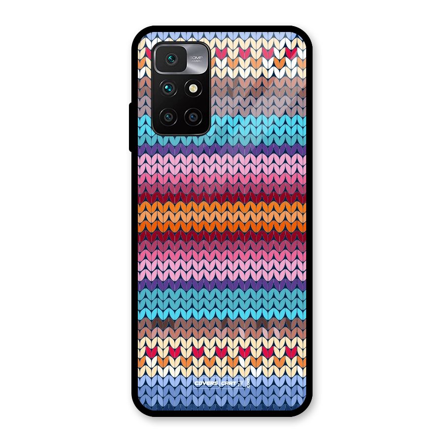 Woolen Glass Back Case for Redmi 10 Prime