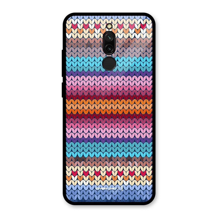 Woolen Glass Back Case for Redmi 8