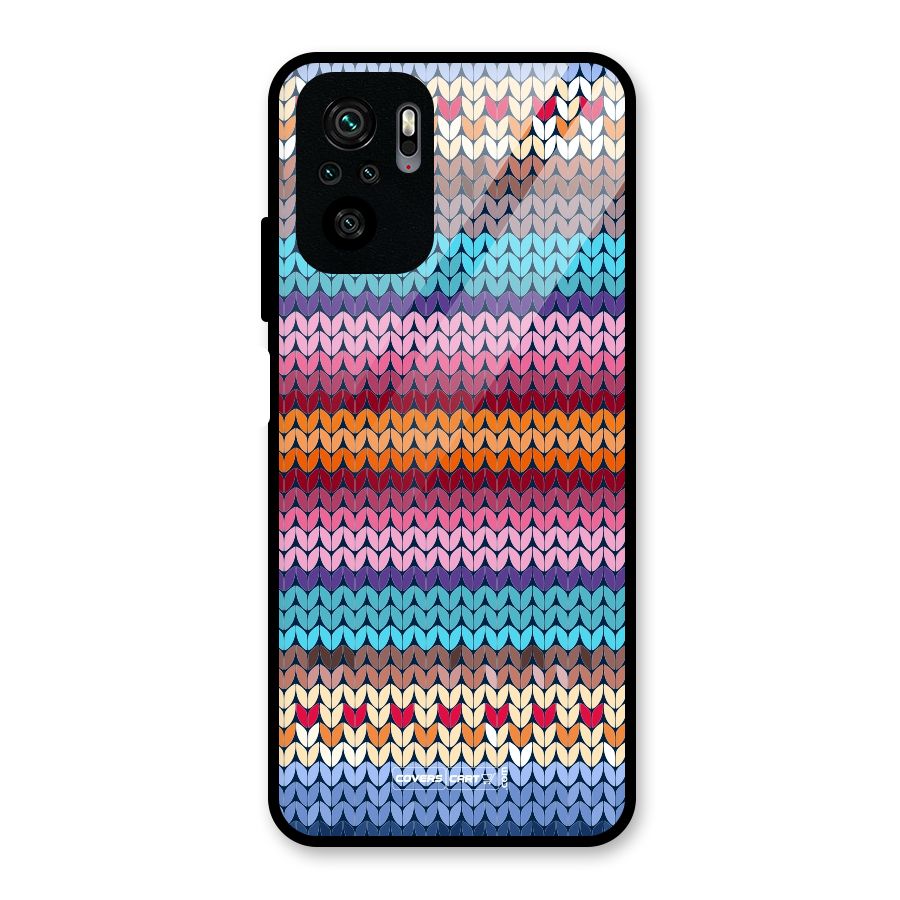 Woolen Glass Back Case for Redmi Note 10S