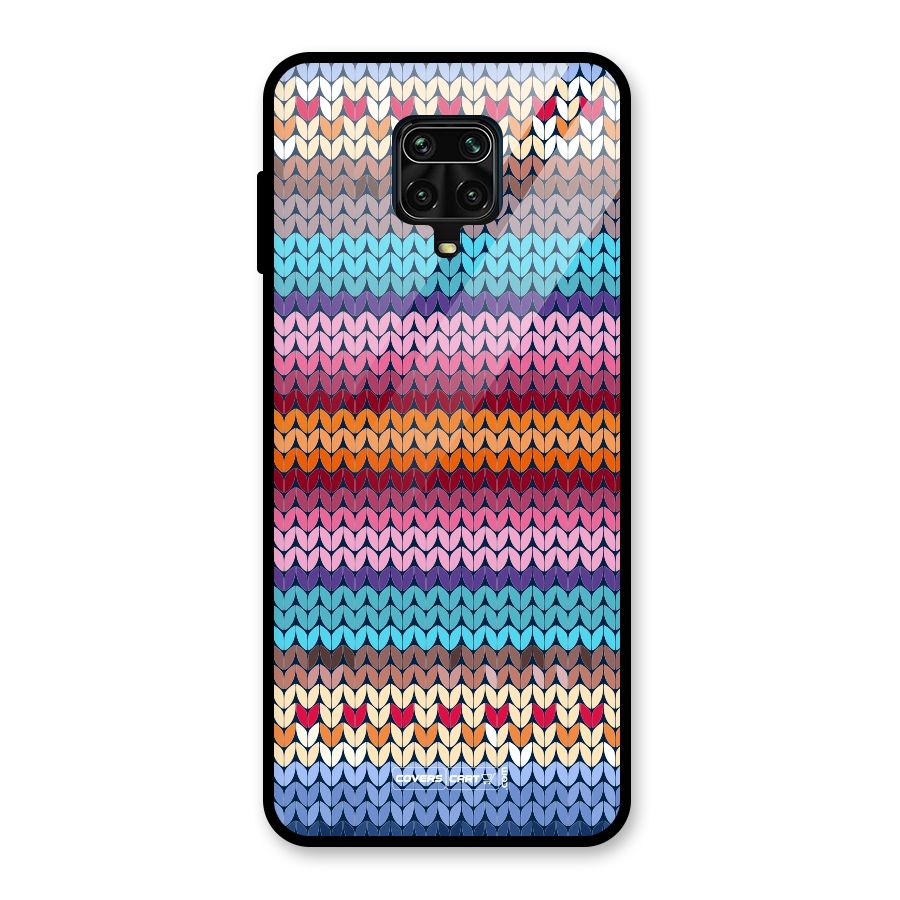 Woolen Glass Back Case for Redmi Note 9 Pro