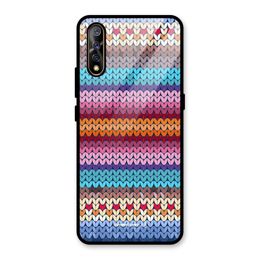 Woolen Glass Back Case for Vivo S1
