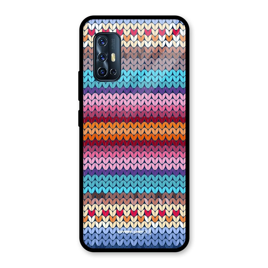 Woolen Glass Back Case for Vivo V17