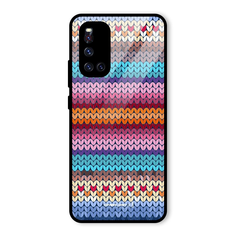 Woolen Glass Back Case for Vivo V19