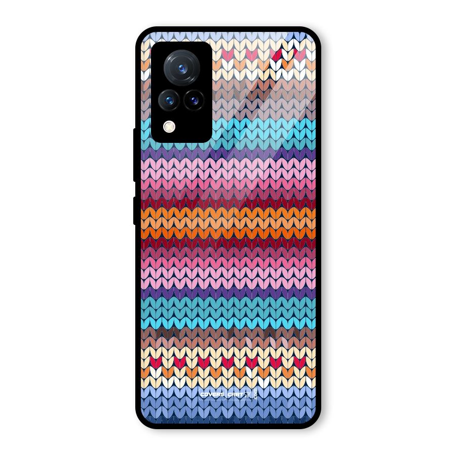 Woolen Glass Back Case for Vivo V21 5G