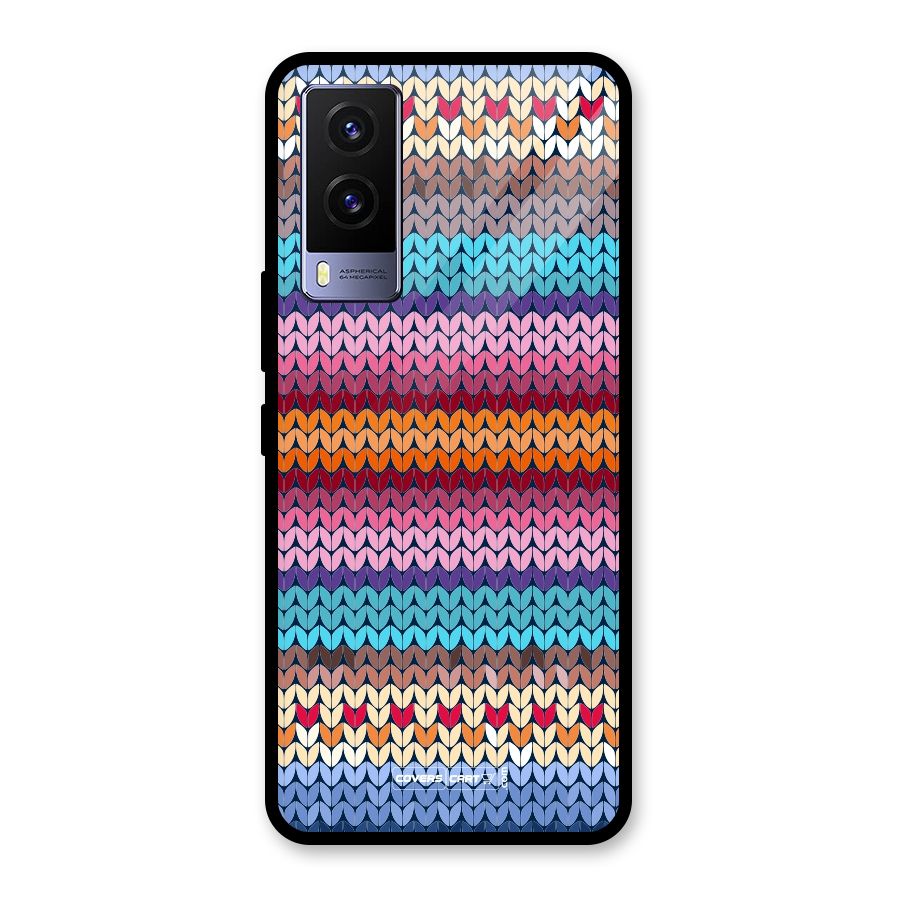Woolen Glass Back Case for Vivo V21e 5G