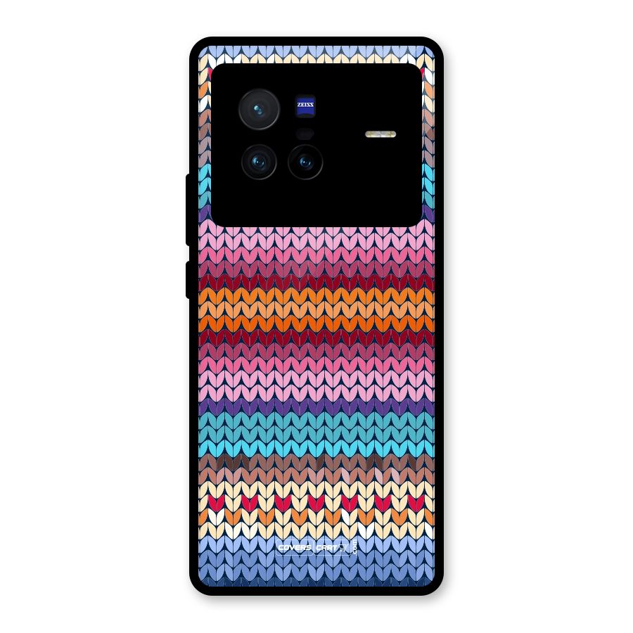 Woolen Glass Back Case for Vivo X80
