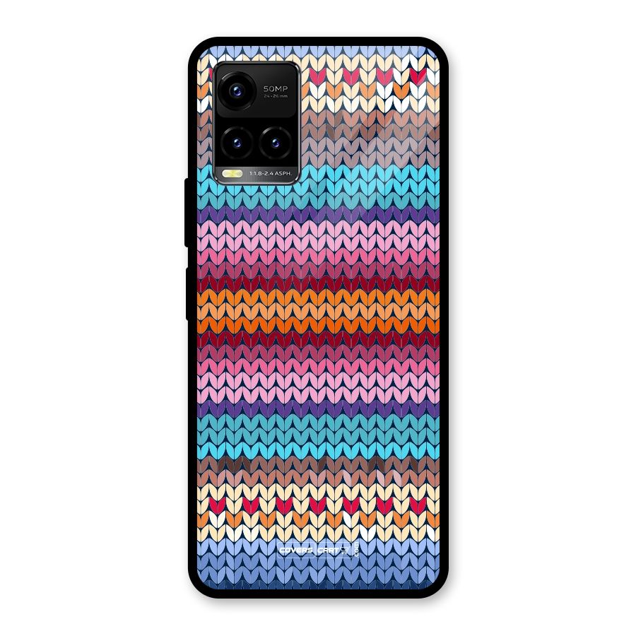 Woolen Glass Back Case for Vivo Y21T
