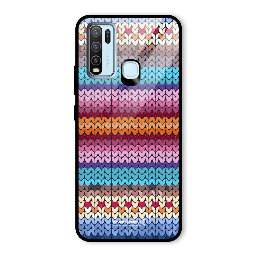 Woolen Glass Back Case for Vivo Y50
