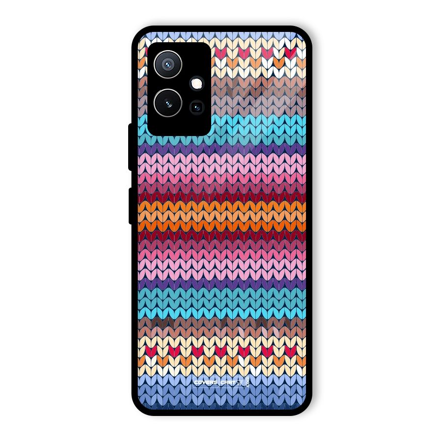 Woolen Glass Back Case for Vivo Y75 5G