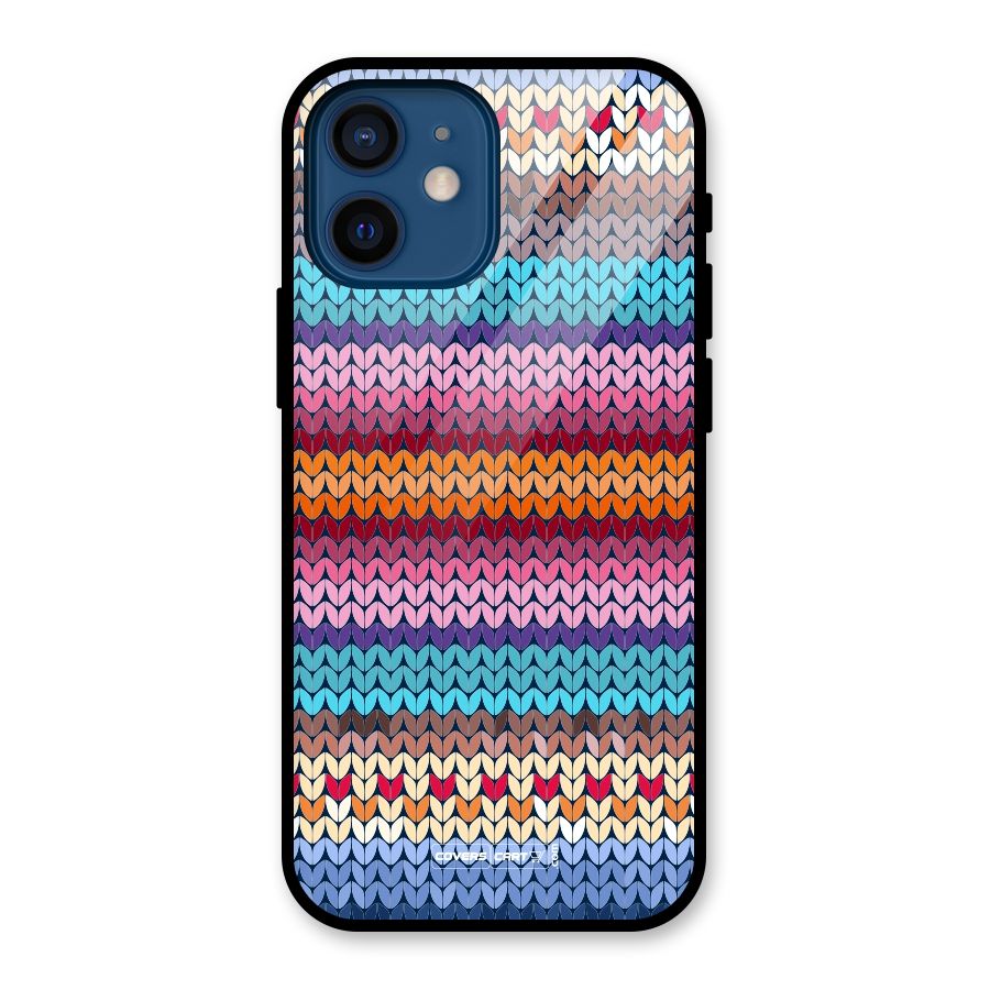 Woolen Glass Back Case for iPhone 12 Mini