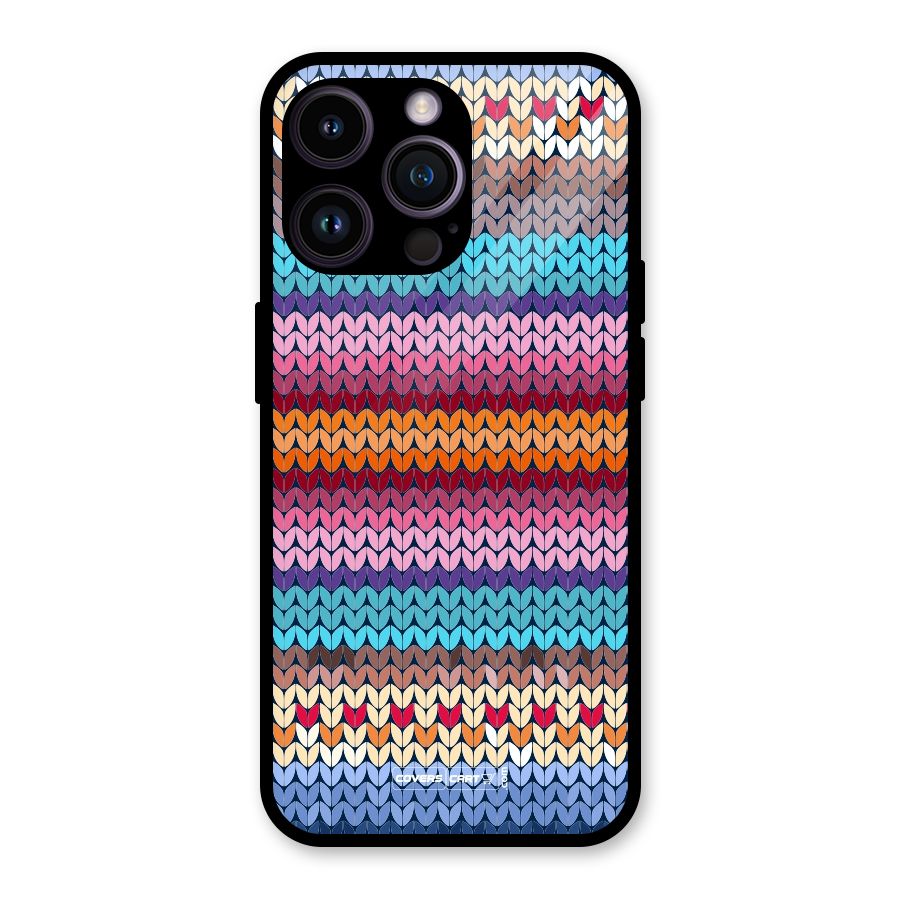 Woolen Glass Back Case for iPhone 14 Pro Max
