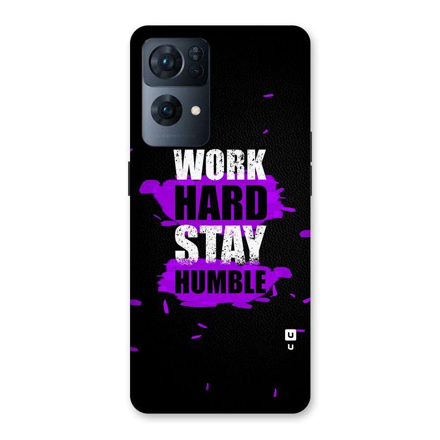 Work Hard Stay Humble Back Case for Oppo Reno7 Pro 5G