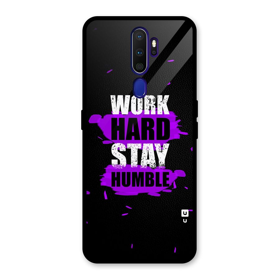 Work Hard Stay Humble Glass Back Case for Oppo A9 (2020)