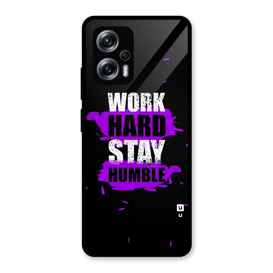 Work Hard Stay Humble Glass Back Case for Redmi K50i