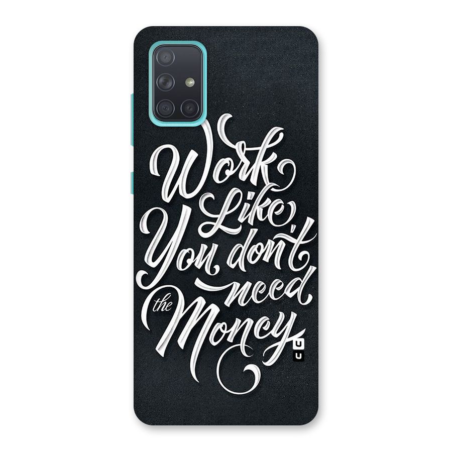 Work Like King Back Case for Galaxy A71