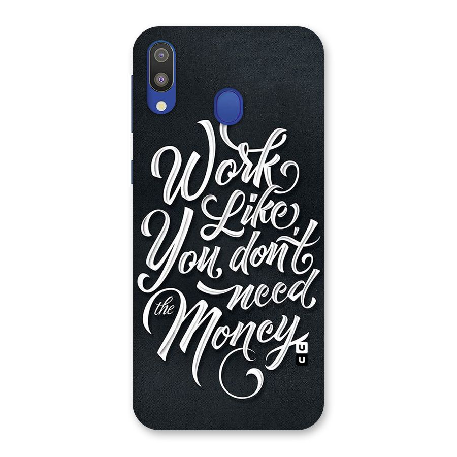 Work Like King Back Case for Galaxy M20