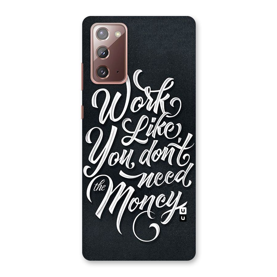 Work Like King Back Case for Galaxy Note 20