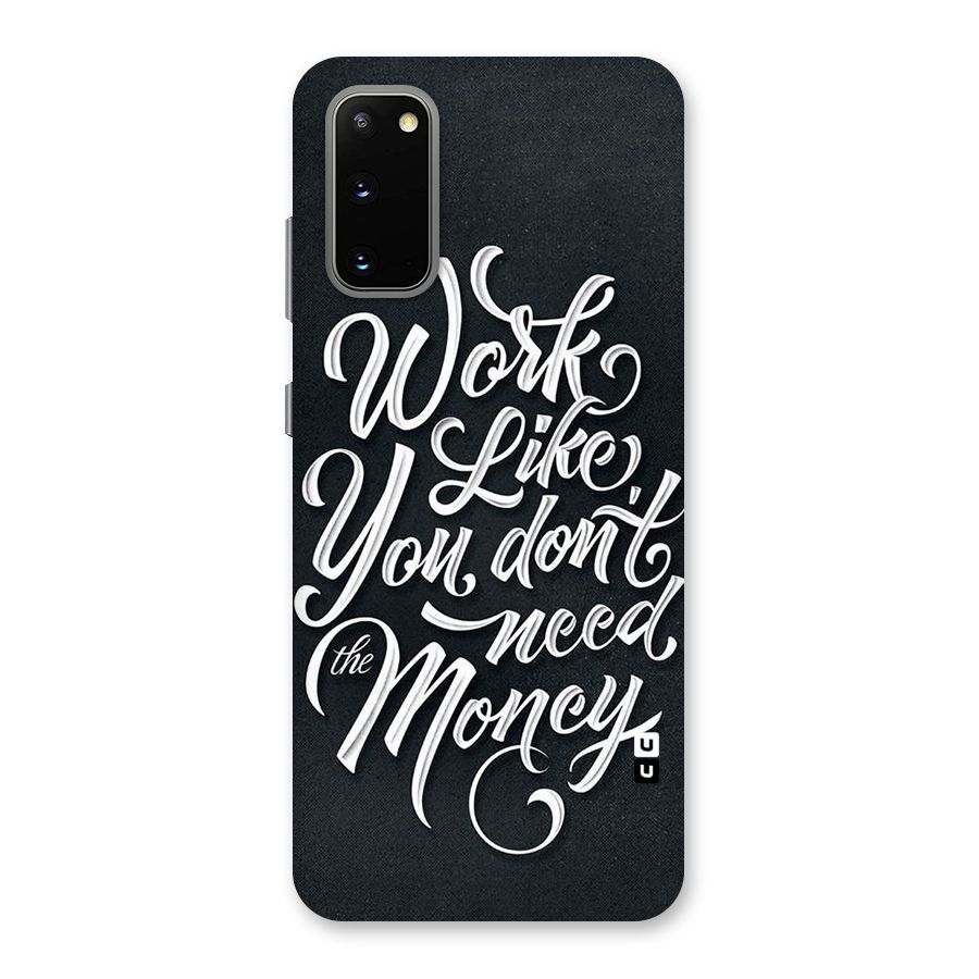 Work Like King Back Case for Galaxy S20