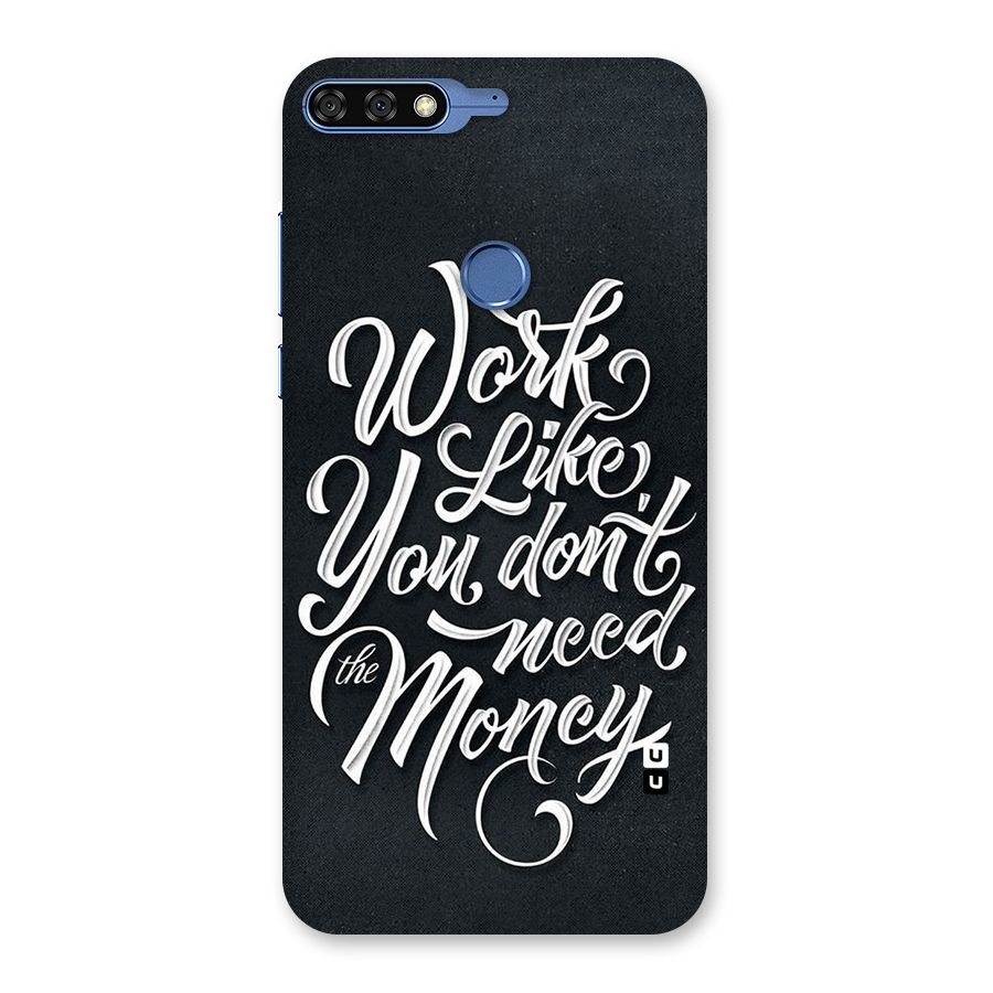 Work Like King Back Case for Honor 7C