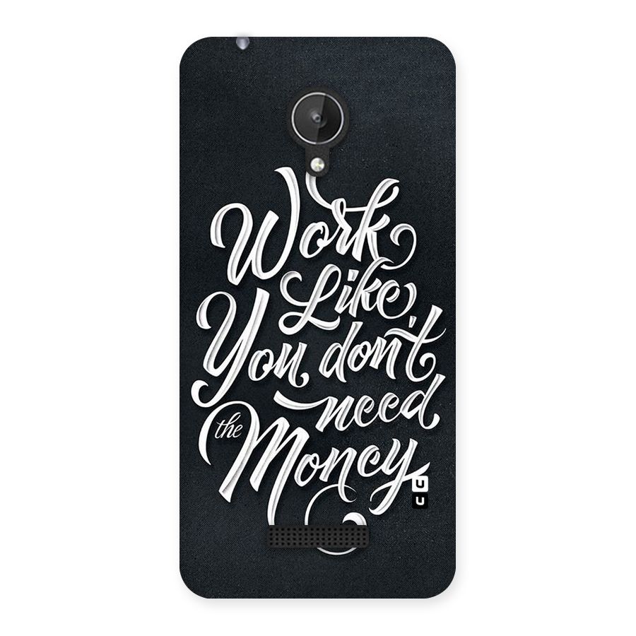 Work Like King Back Case for Micromax Canvas Spark Q380