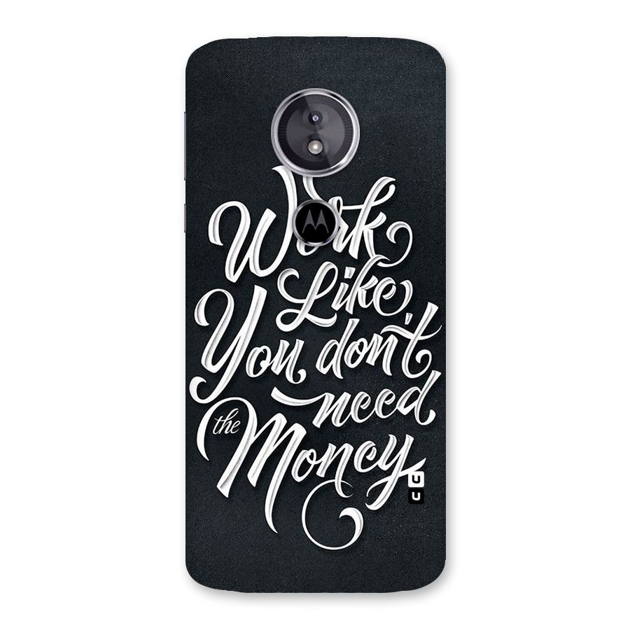 Work Like King Back Case for Moto E5