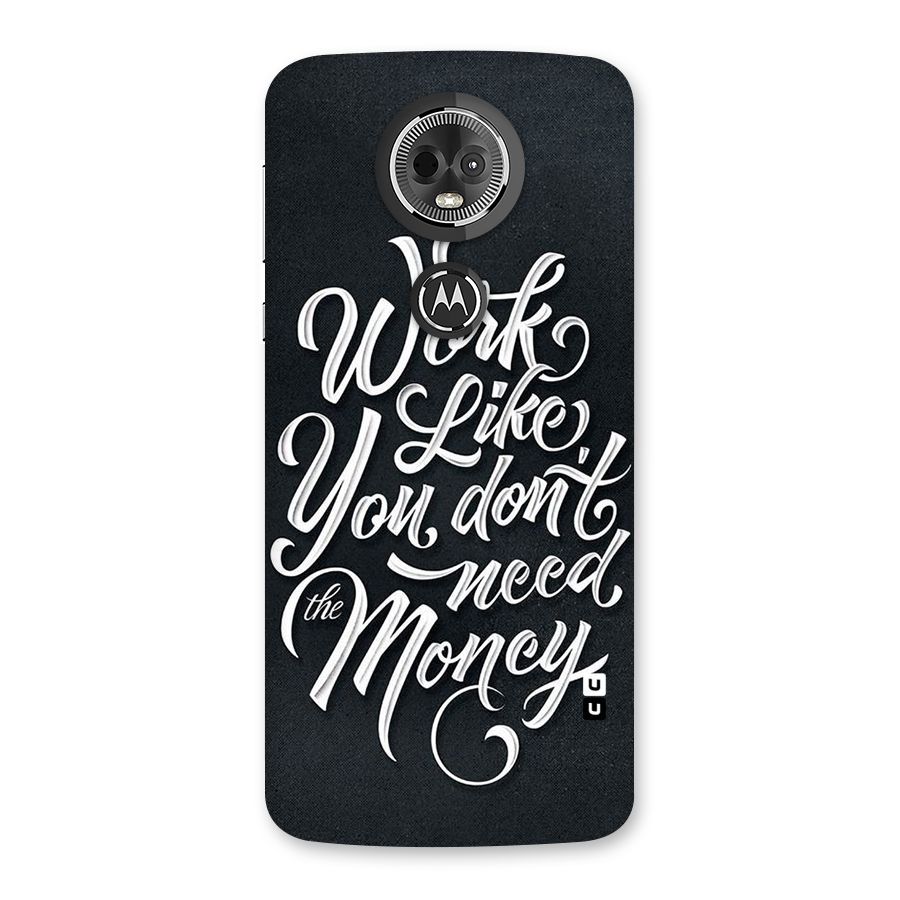 Work Like King Back Case for Moto E5 Plus