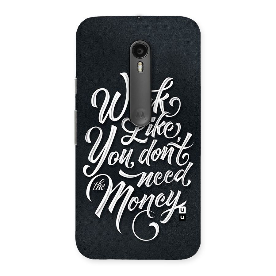 Work Like King Back Case for Moto G3