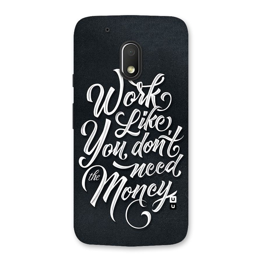 Work Like King Back Case for Moto G4 Play
