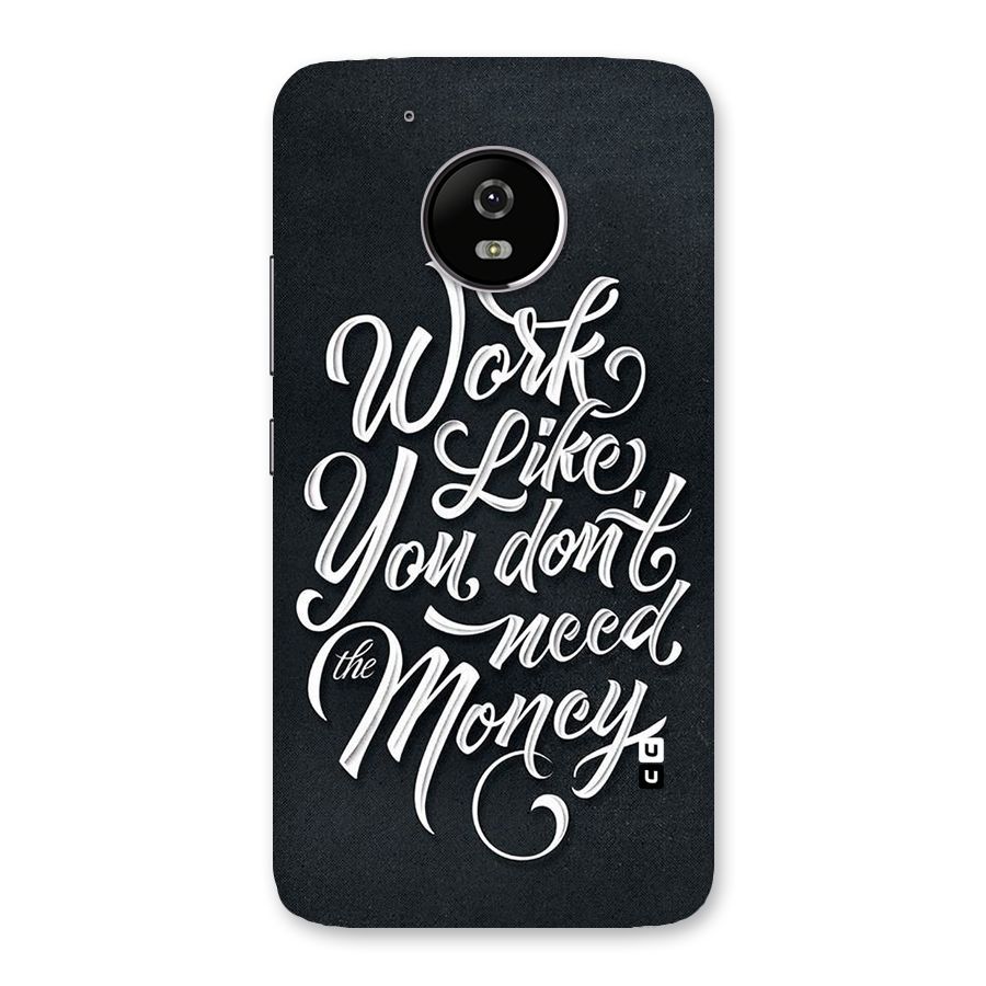 Work Like King Back Case for Moto G5
