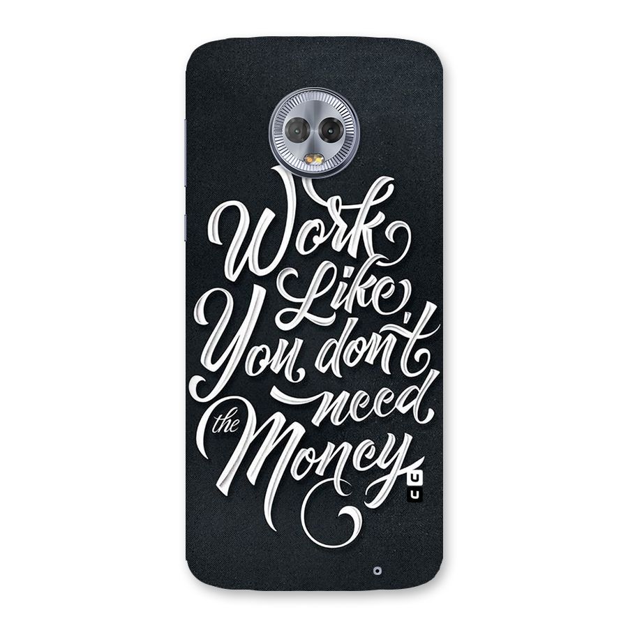 Work Like King Back Case for Moto G6 Plus